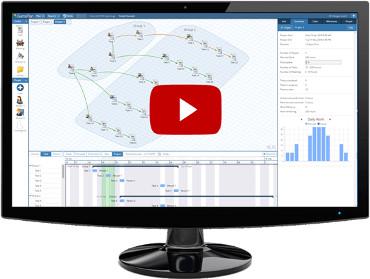 Visualize Microsoft Project schedule in GamePlan video
